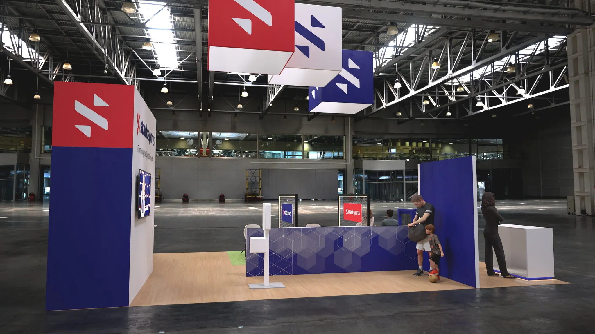 20x20 Island booth design by Reaction Space